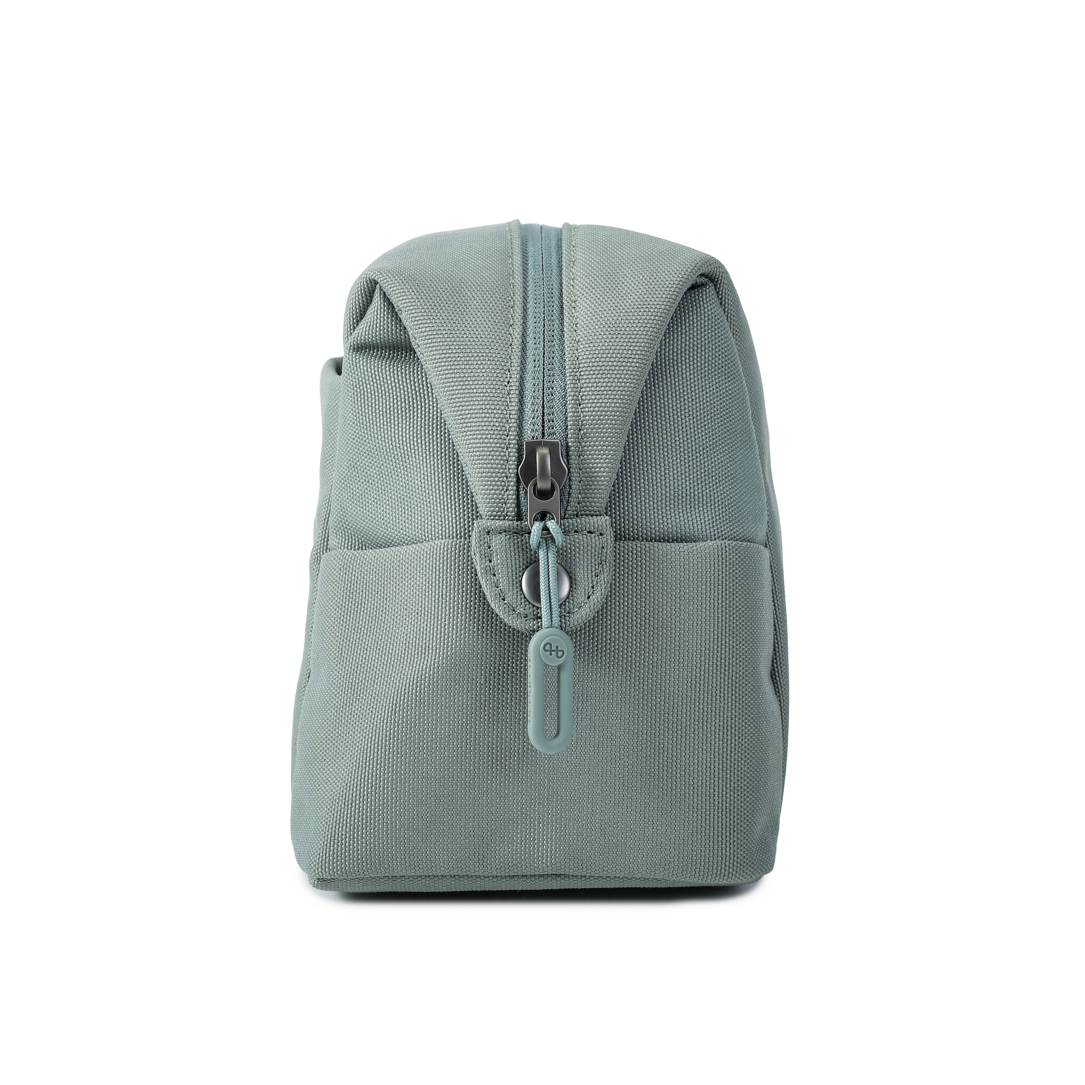 Side view of Hedgren BREAK Toiletry Bag in Grey Green