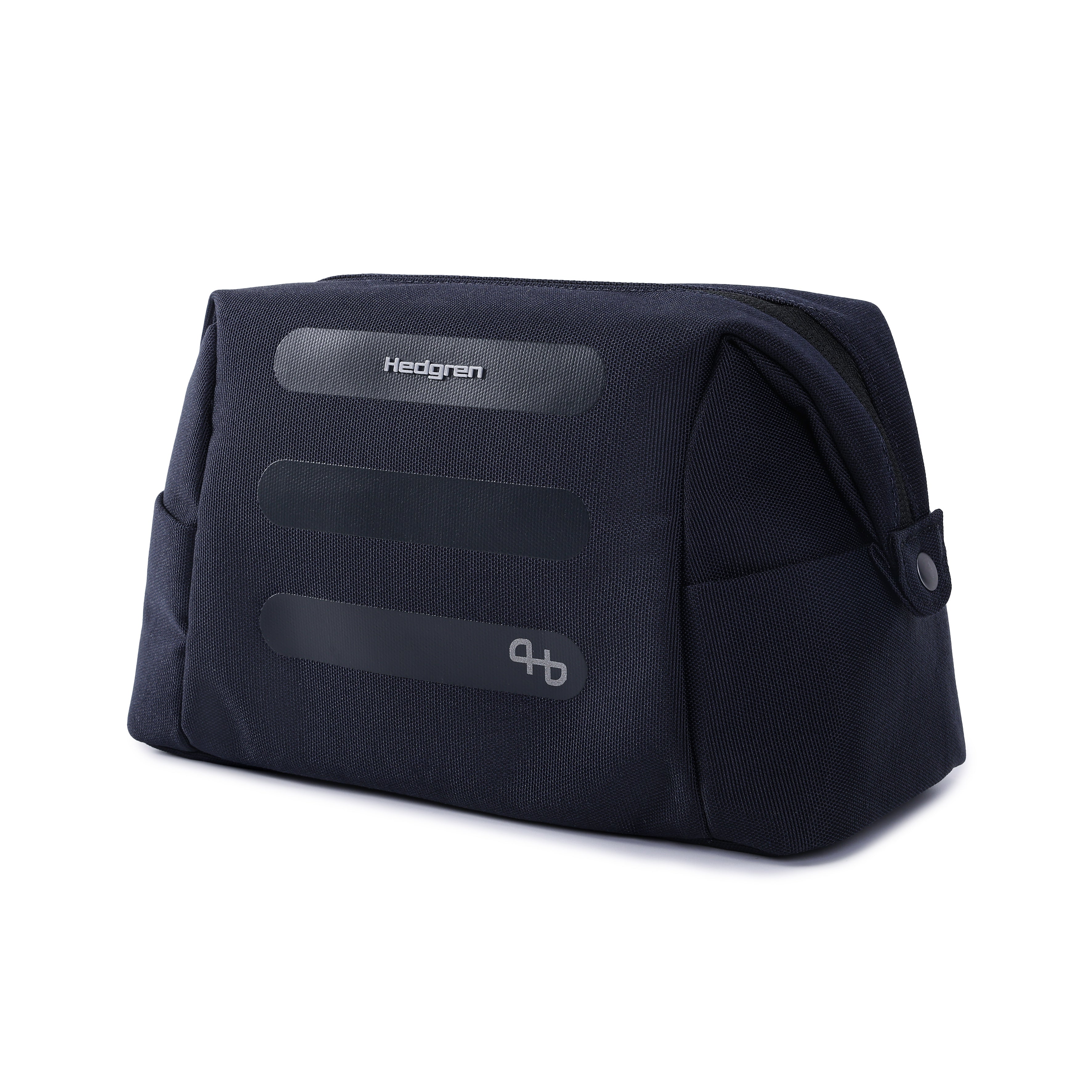 Front angled view of Hedgren BREAK Toiletry Bag in Peacoat Blue