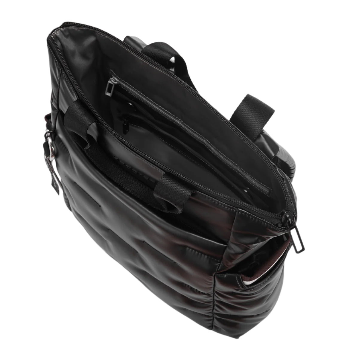 Interior of Hedgren COMFY Backpack in Black