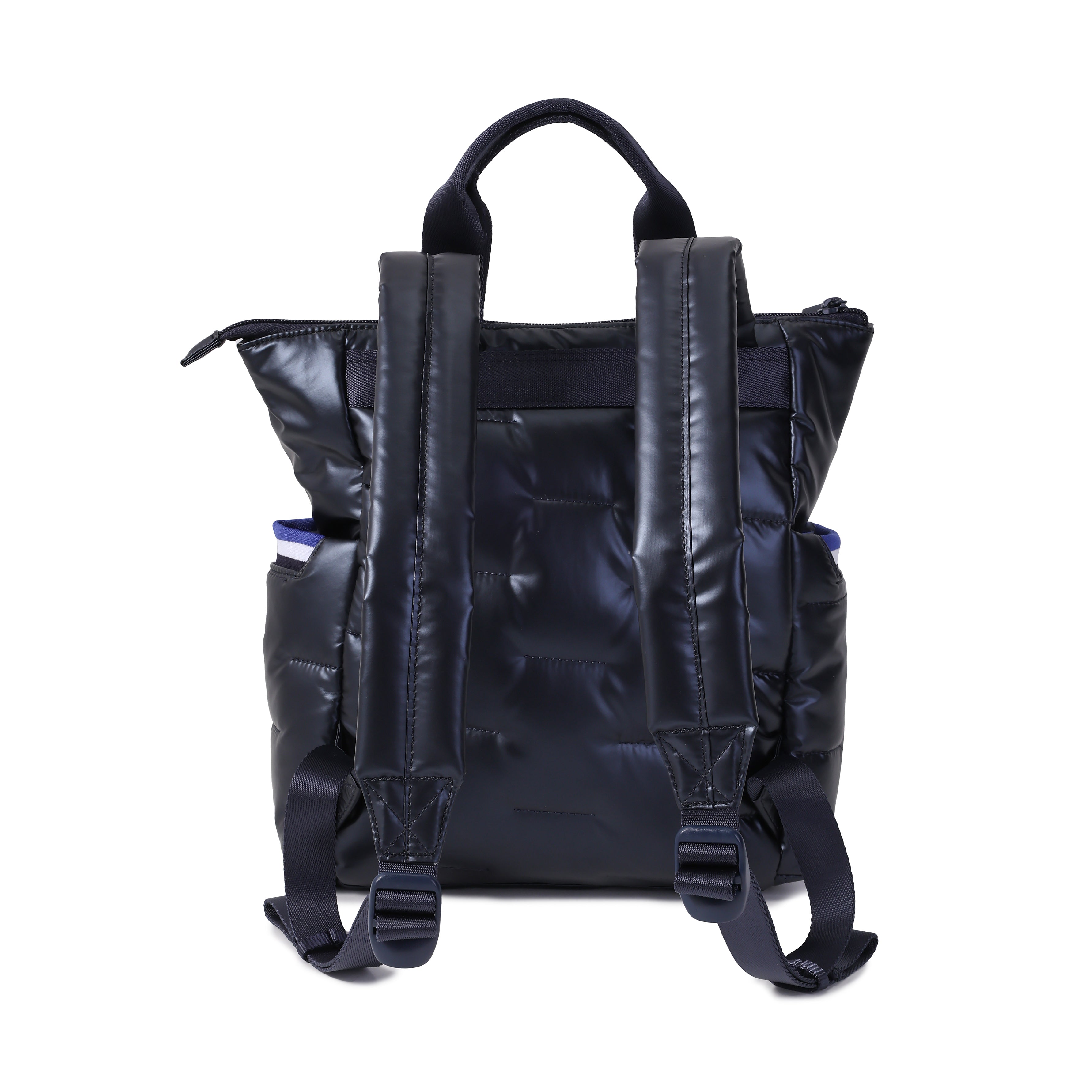 Back of Hedgren COMFY Backpack in Peacoat Blue