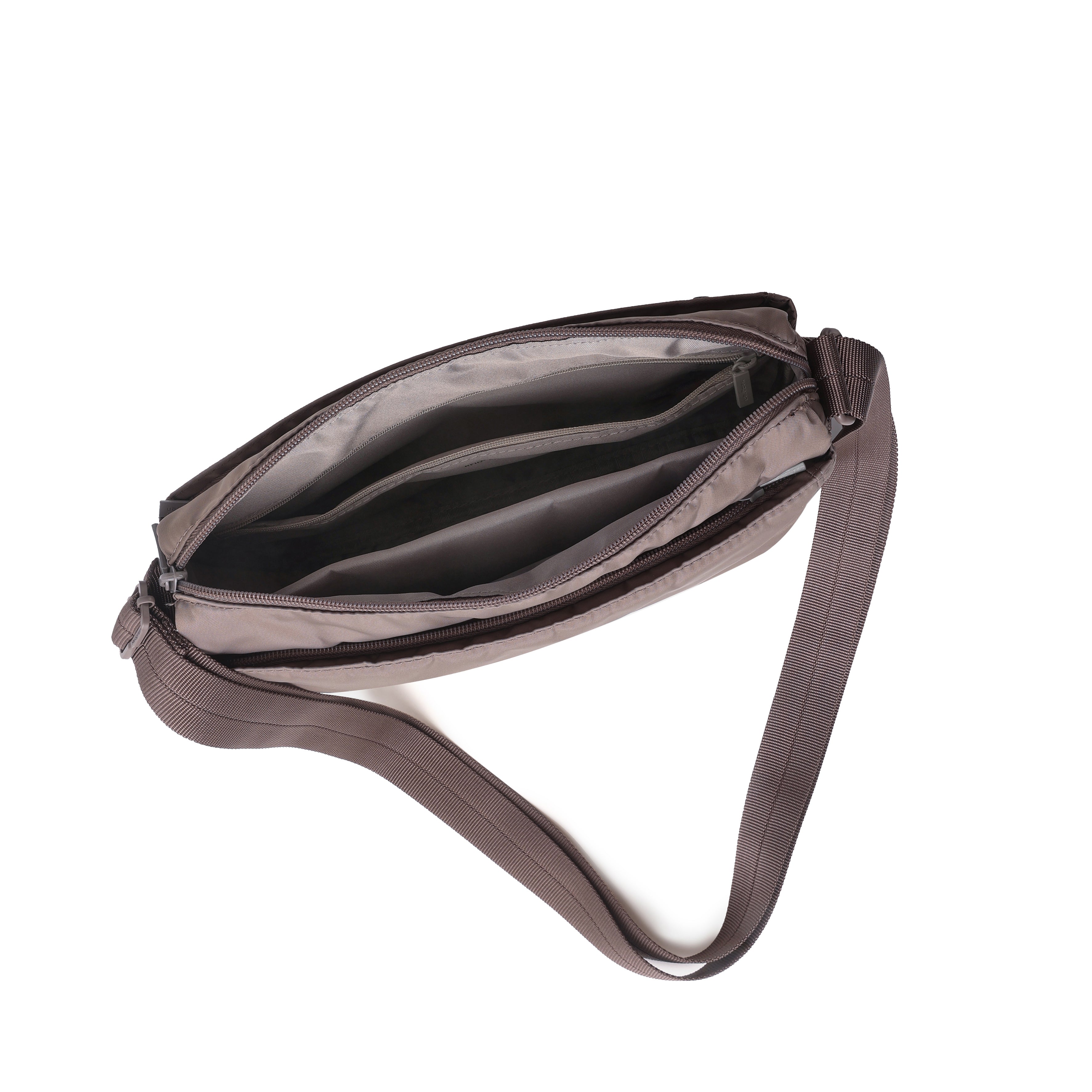 Interior of Hedgren EYE MEDIUM Crossbody in Sepia