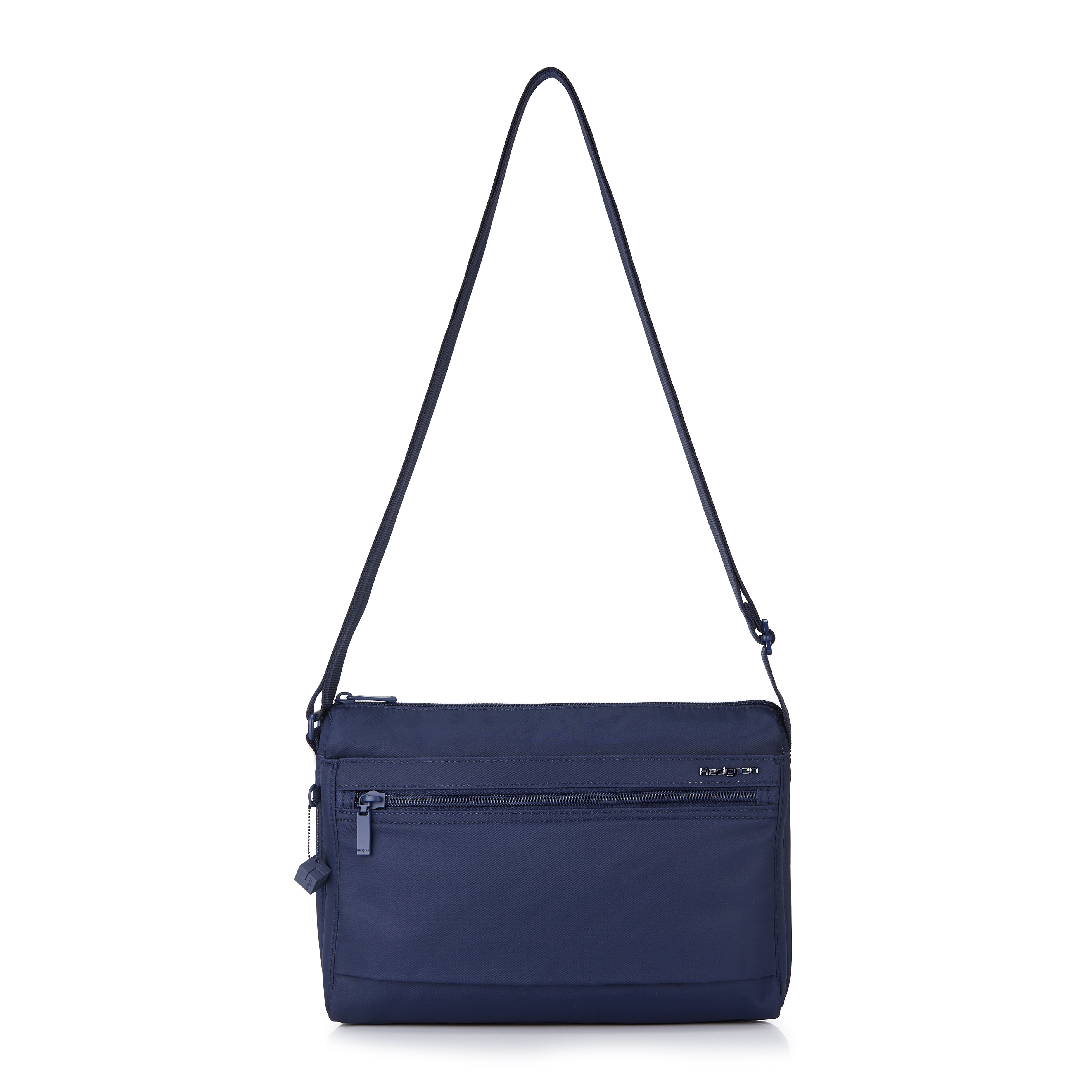 Hedgren EYE MEDIUM Crossbody in Total Eclipse Navy with strap extended