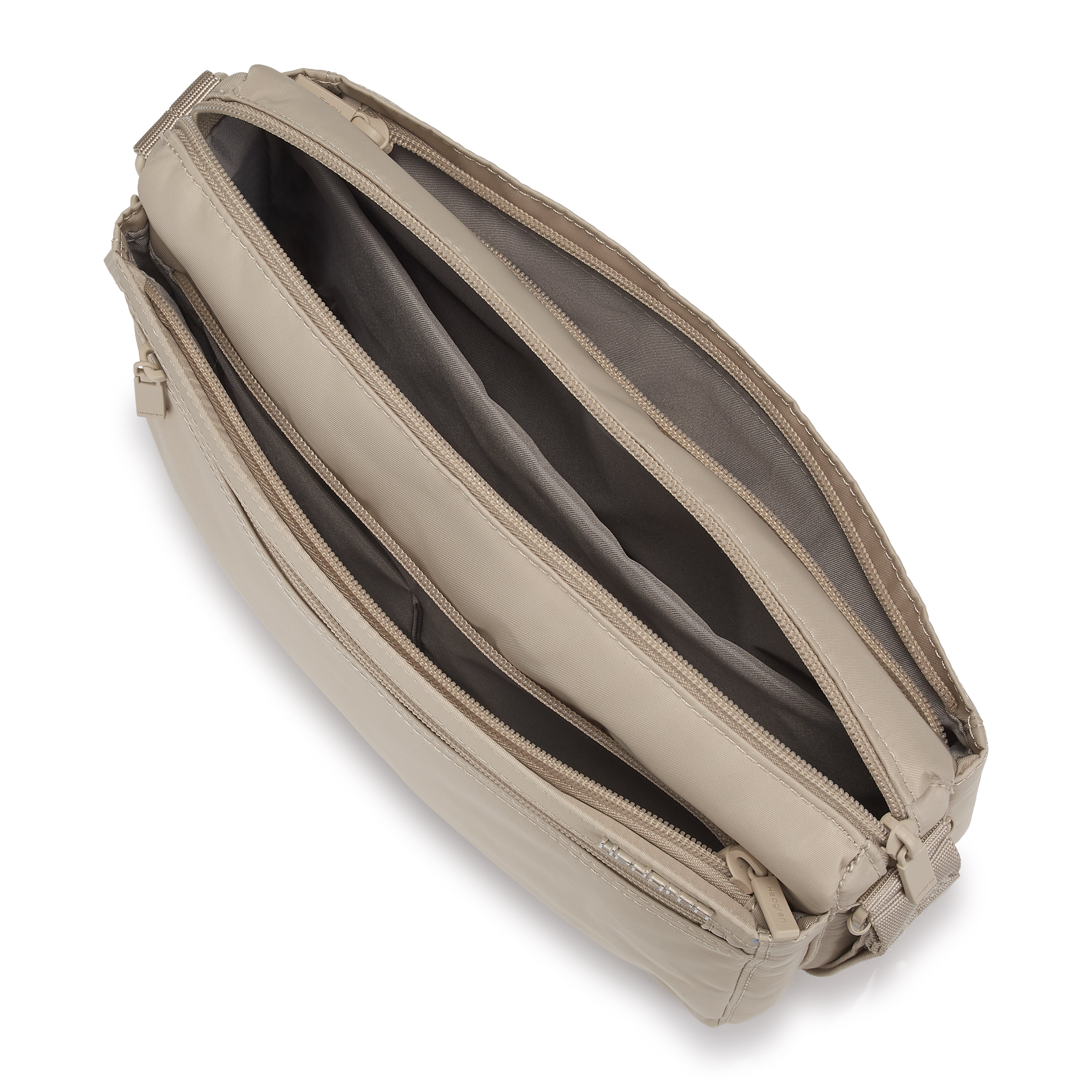 Interior of Hedgren EYE MEDIUM Crossbody in Cashmere Beige