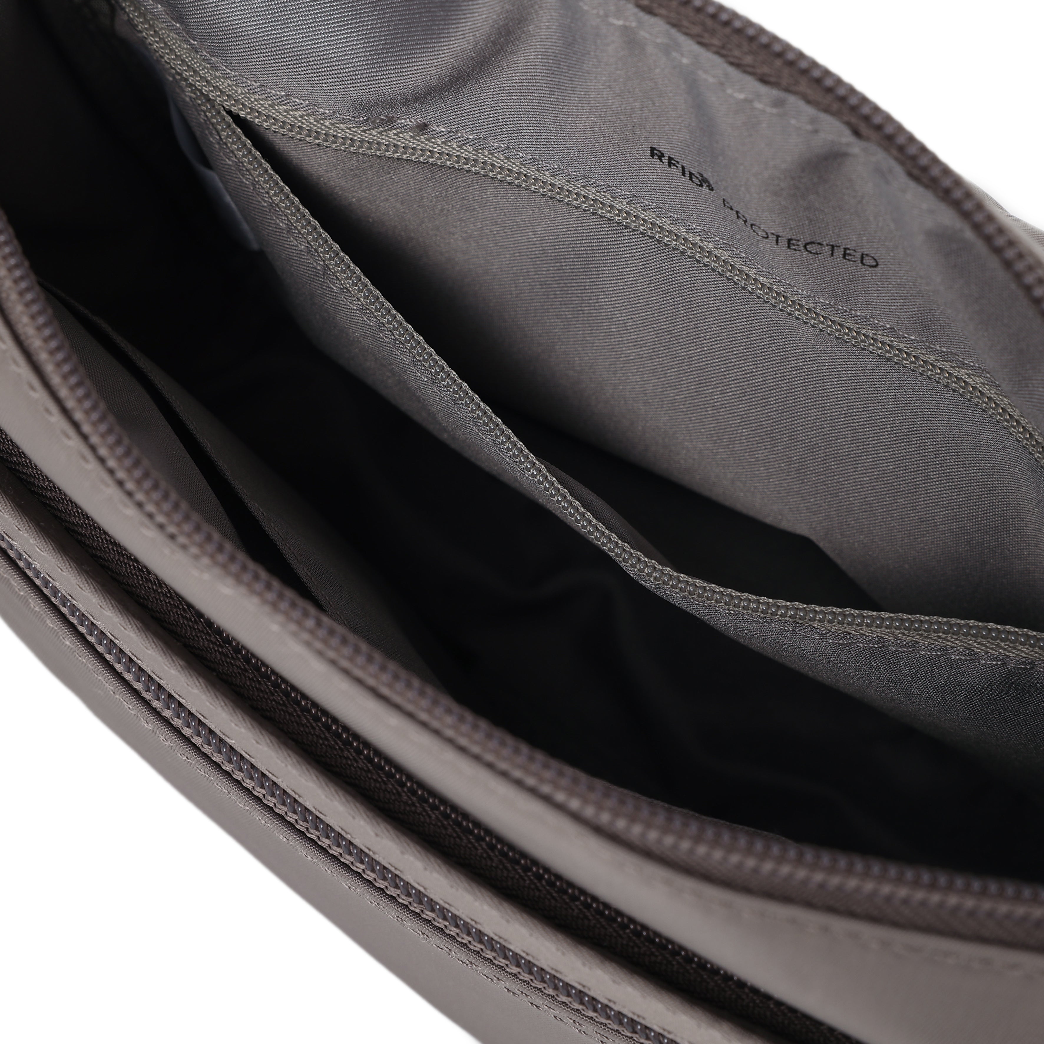 Interior of Eye RFID Shoulder Bag #color_sepia