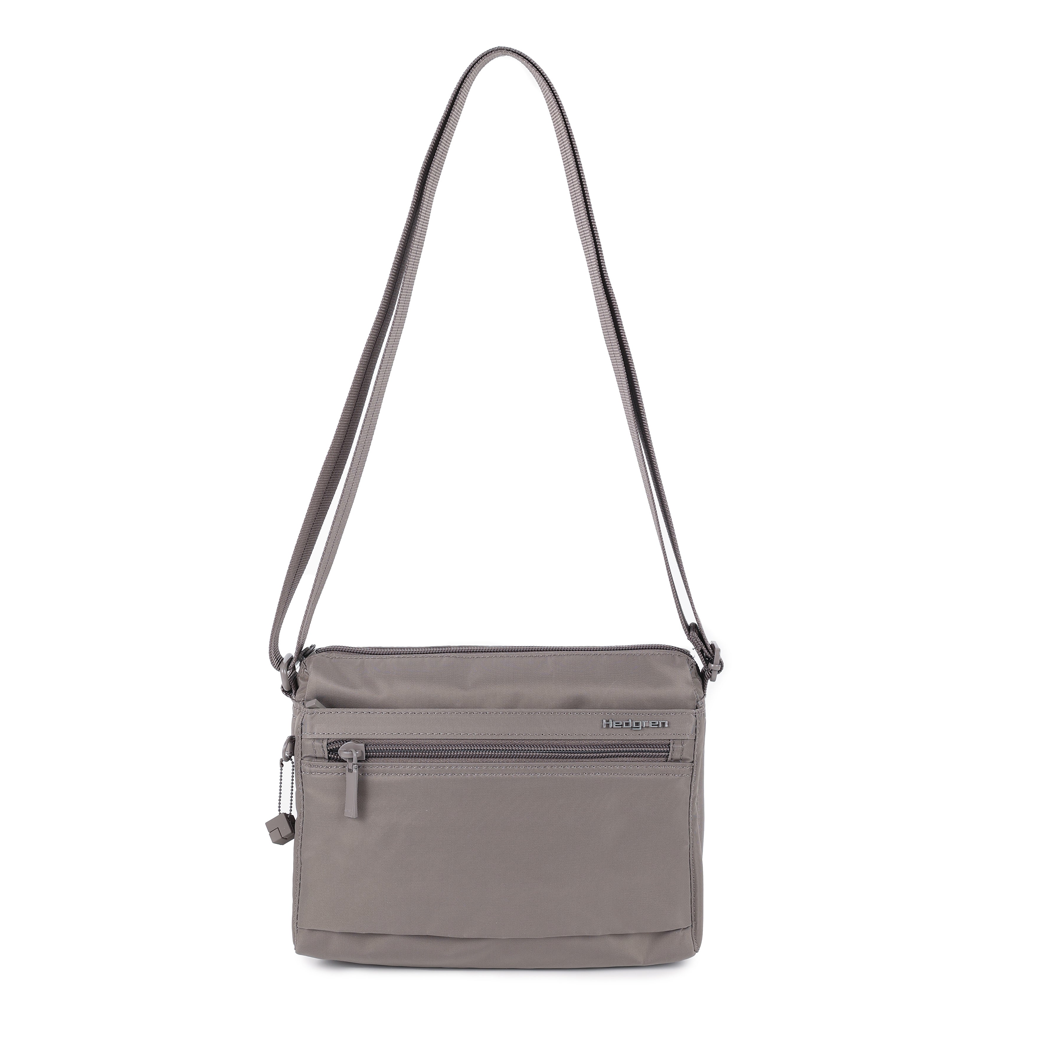 Eye RFID Shoulder Bag with strap extended #color_sepia