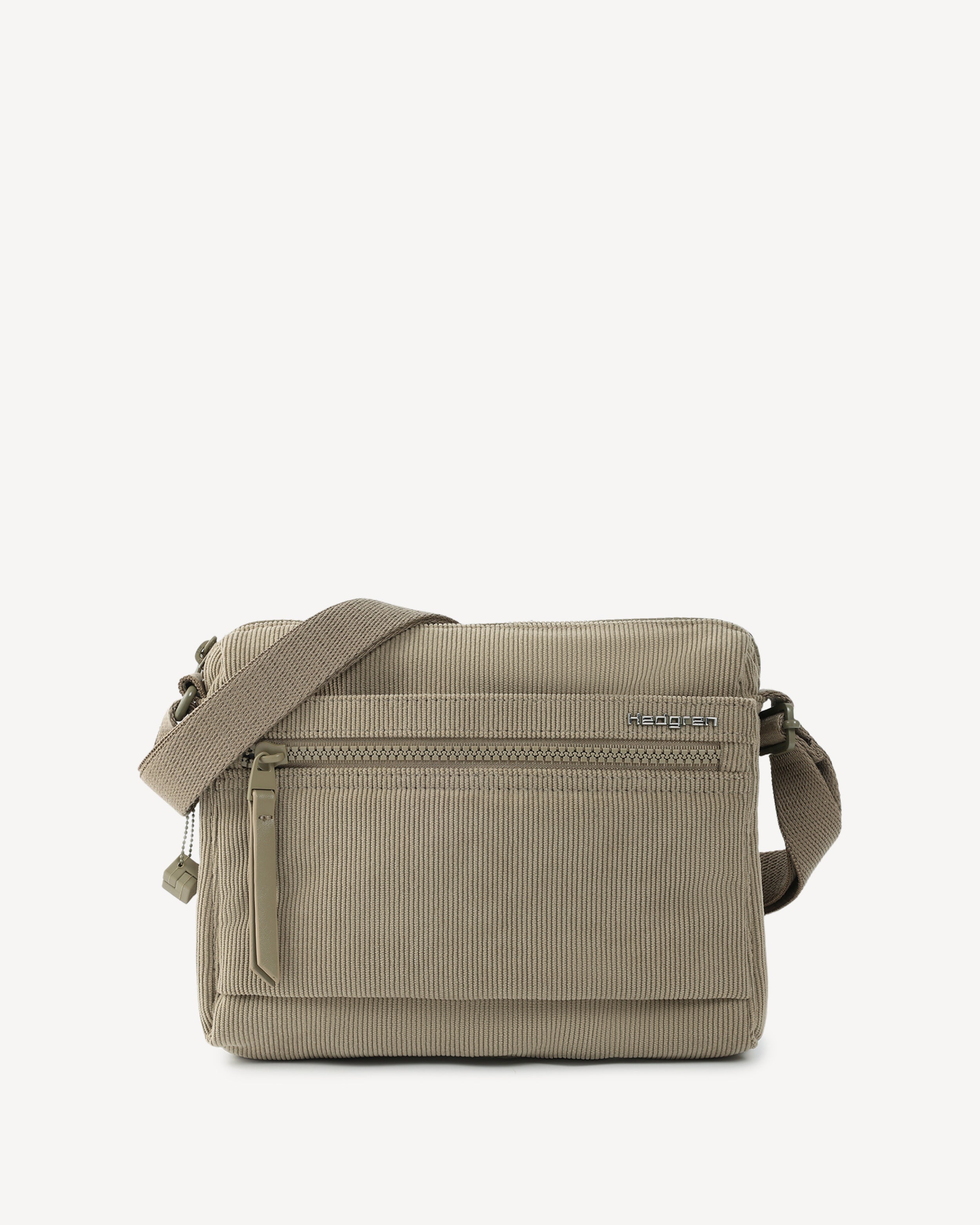 EYE RFID Crossbody in Greige Corduroy | Hedgren