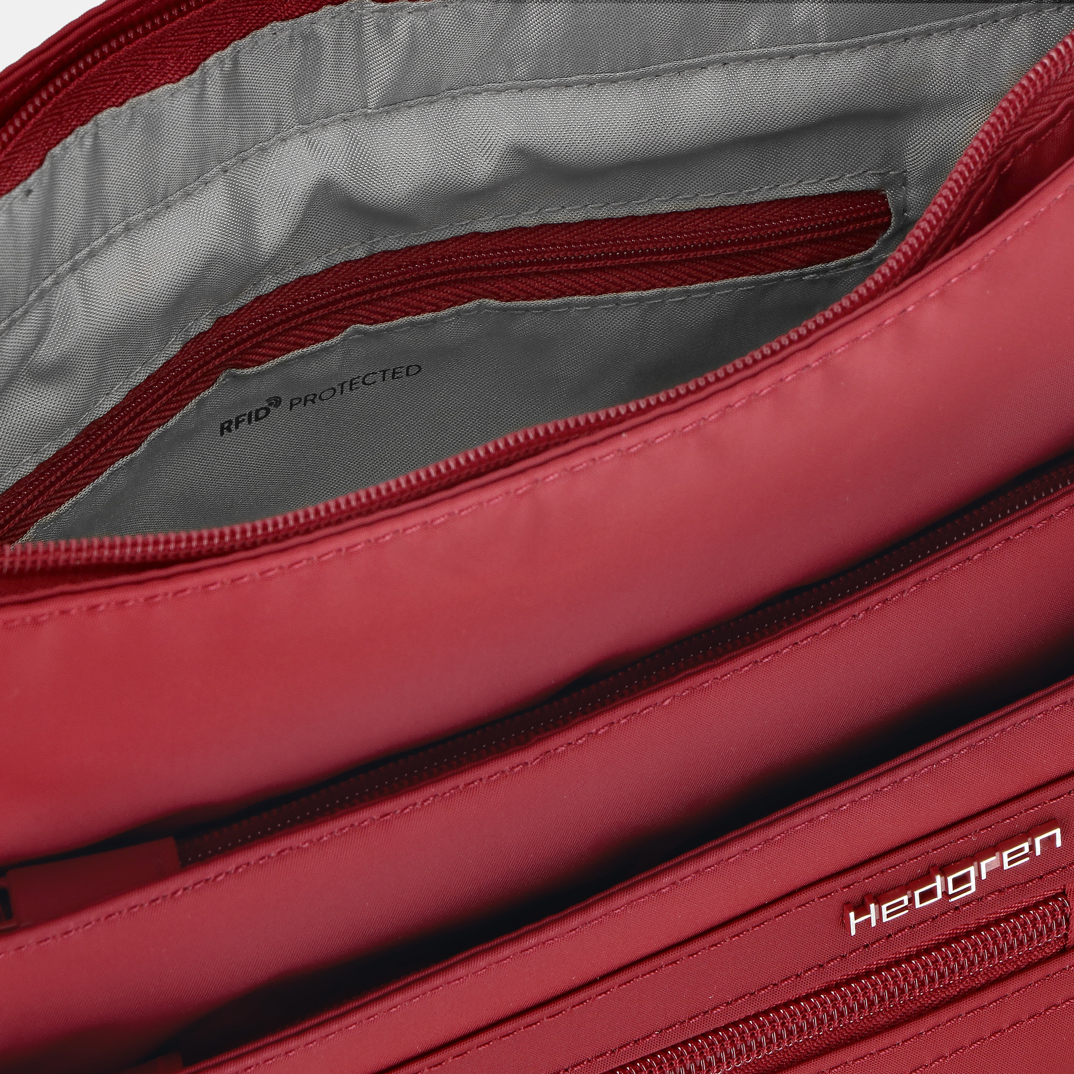 RFID pocket in Orva RFID Crossbody #color_sun dried tomato