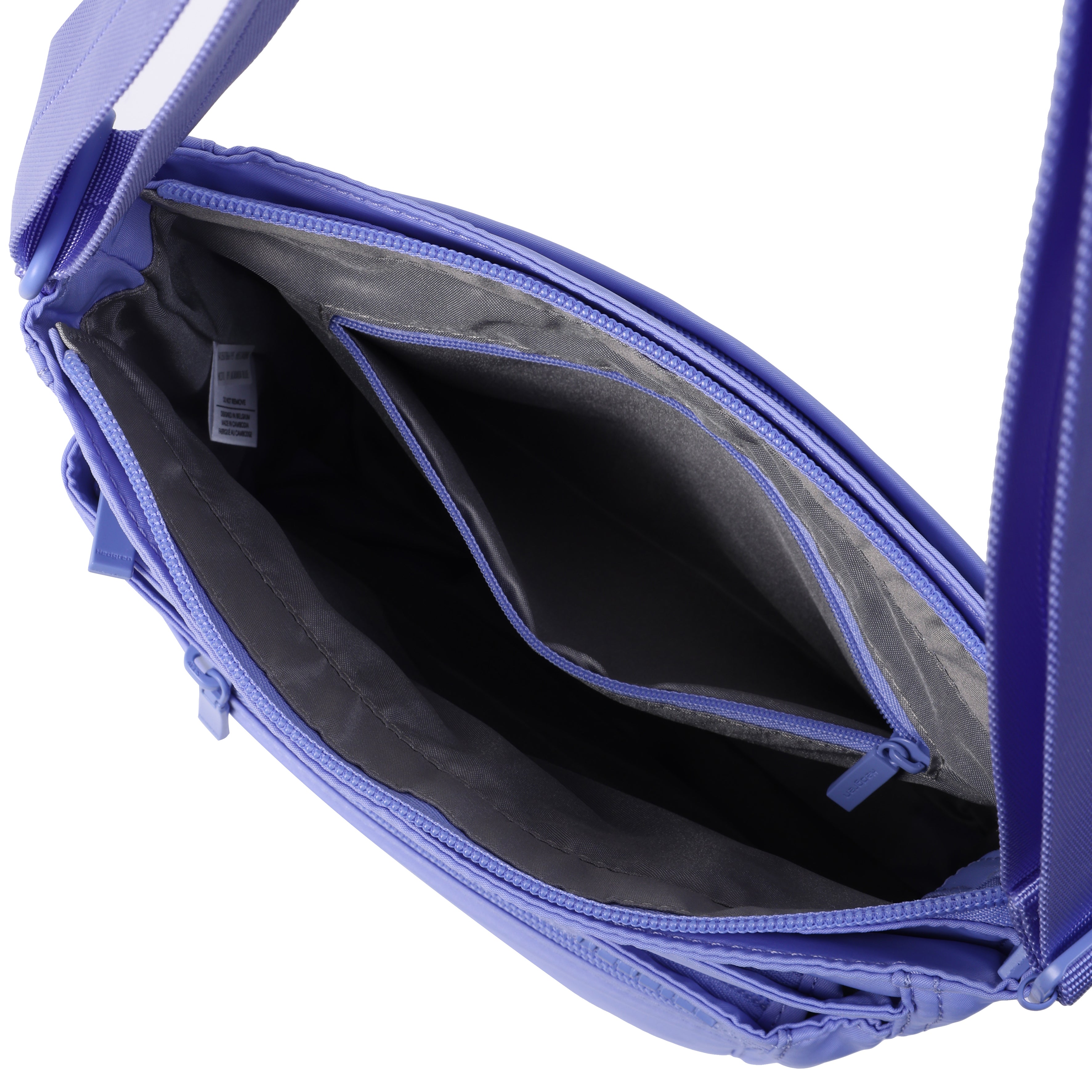 Interior of Orva RFID Crossbody #color_jacaranda blue