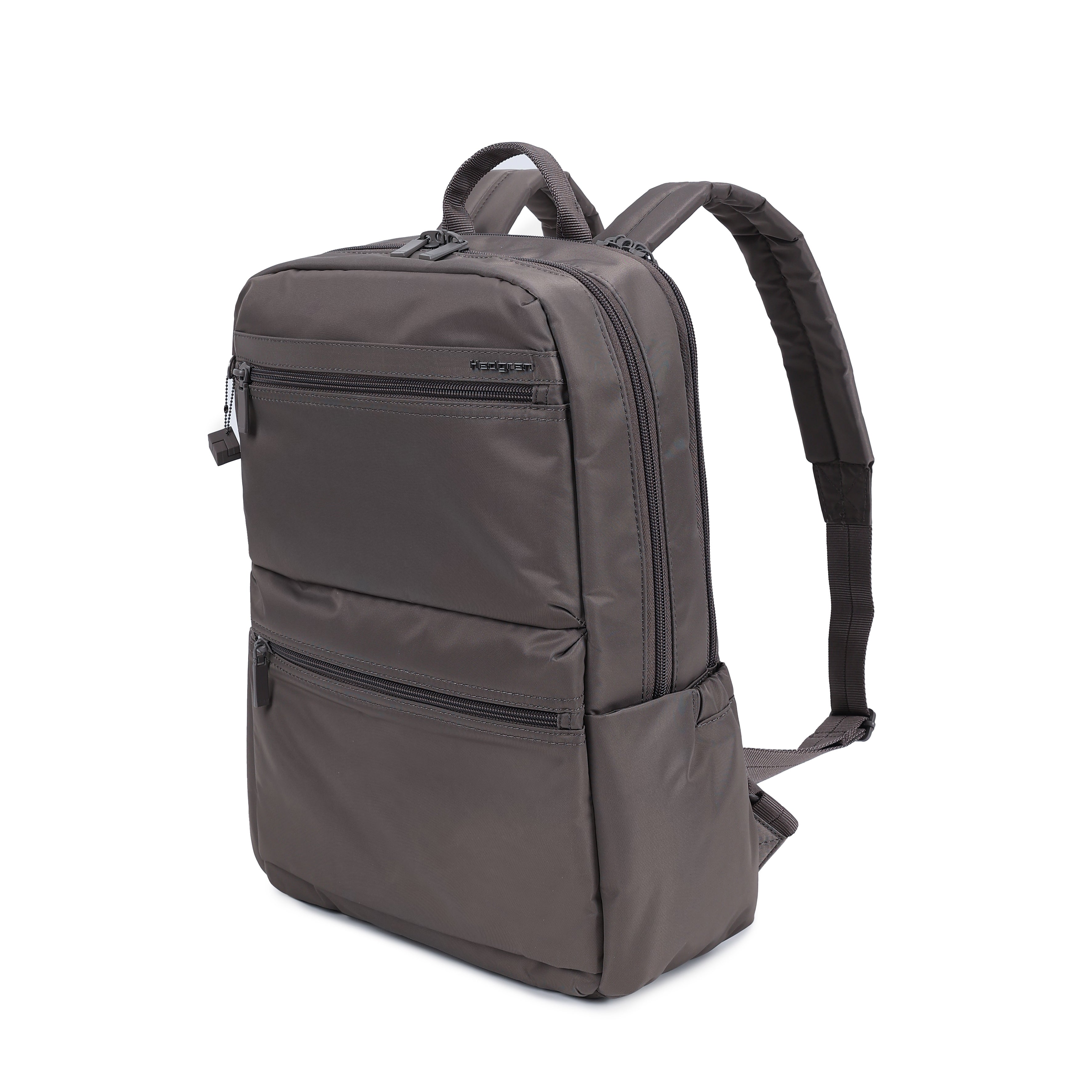 Front angled view of Hedgren AVA 15." Laptop Backpack in Sepia
