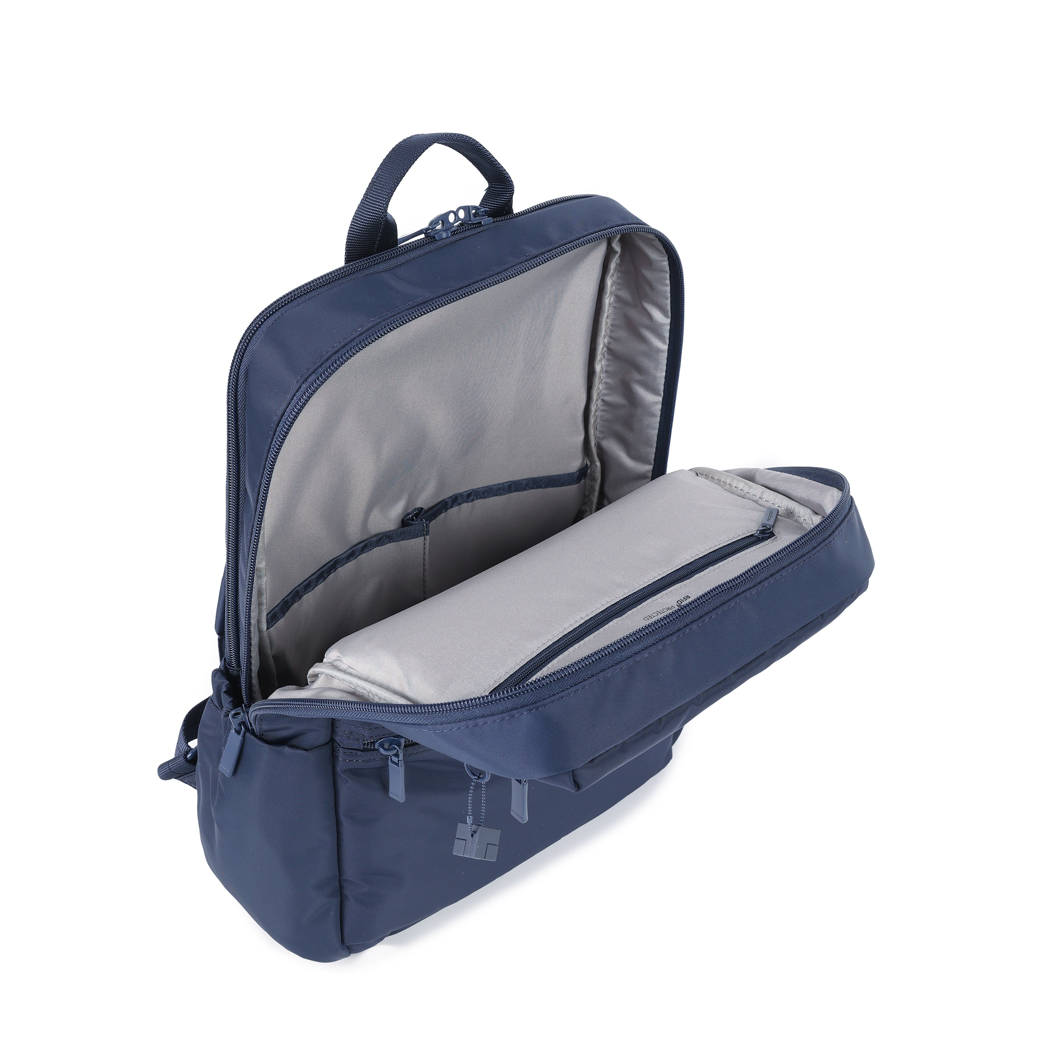 Interior of Hedgren AVA 15." Laptop Backpack in Total Eclipse Navy