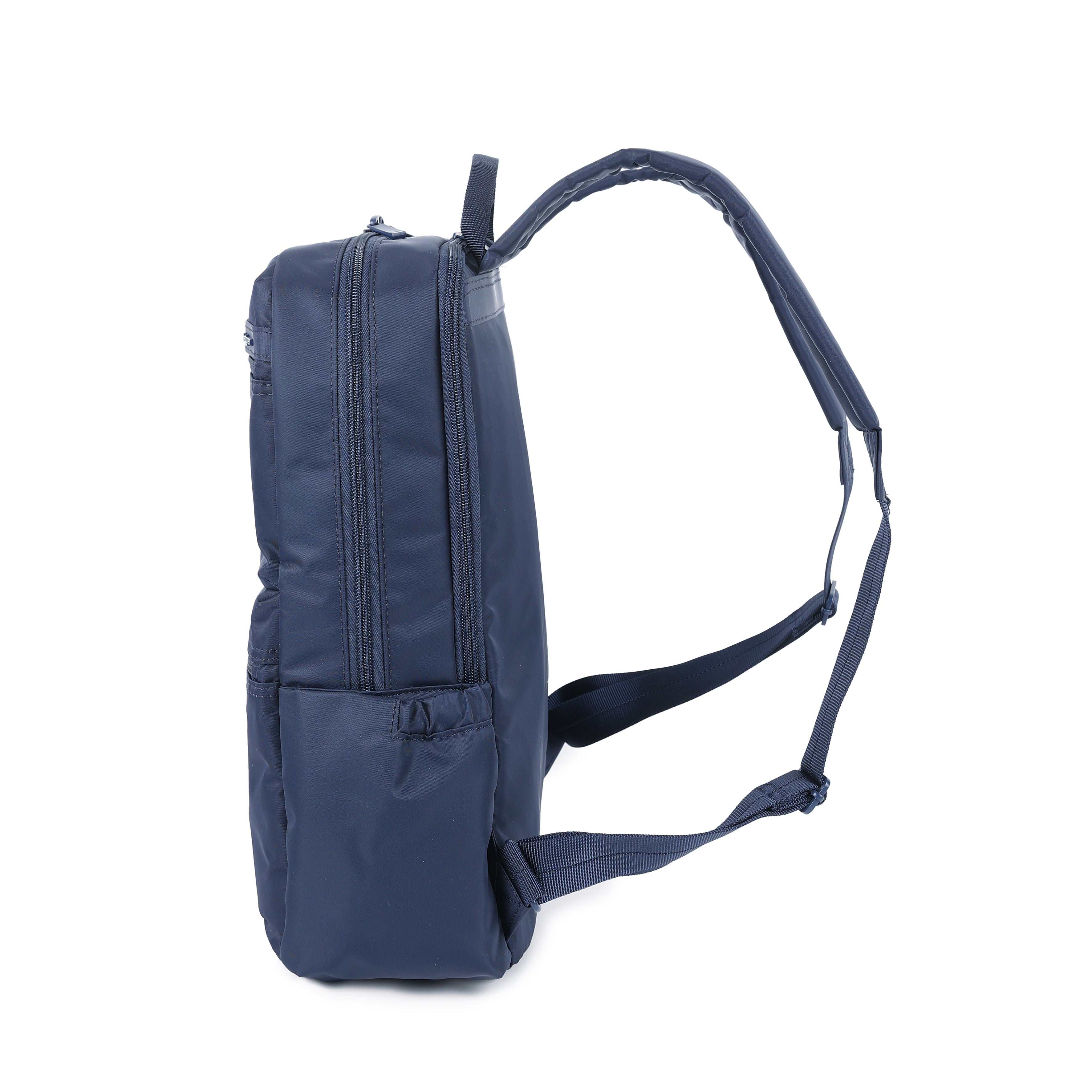 Side view of Hedgren AVA 15." Laptop Backpack in Total Eclipse Navy
