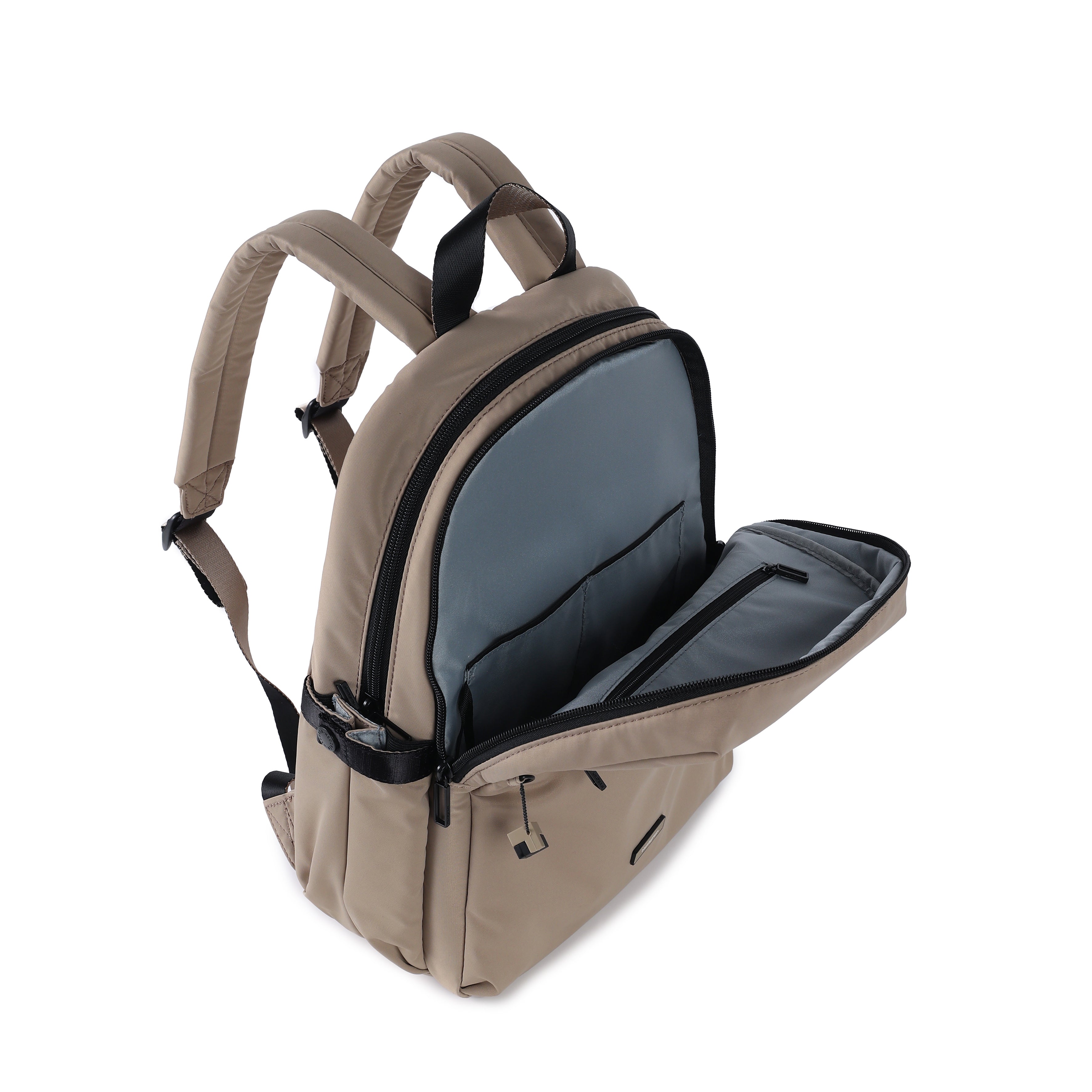 Interior of Hedgren COSMOS Backpack in Stone Beige