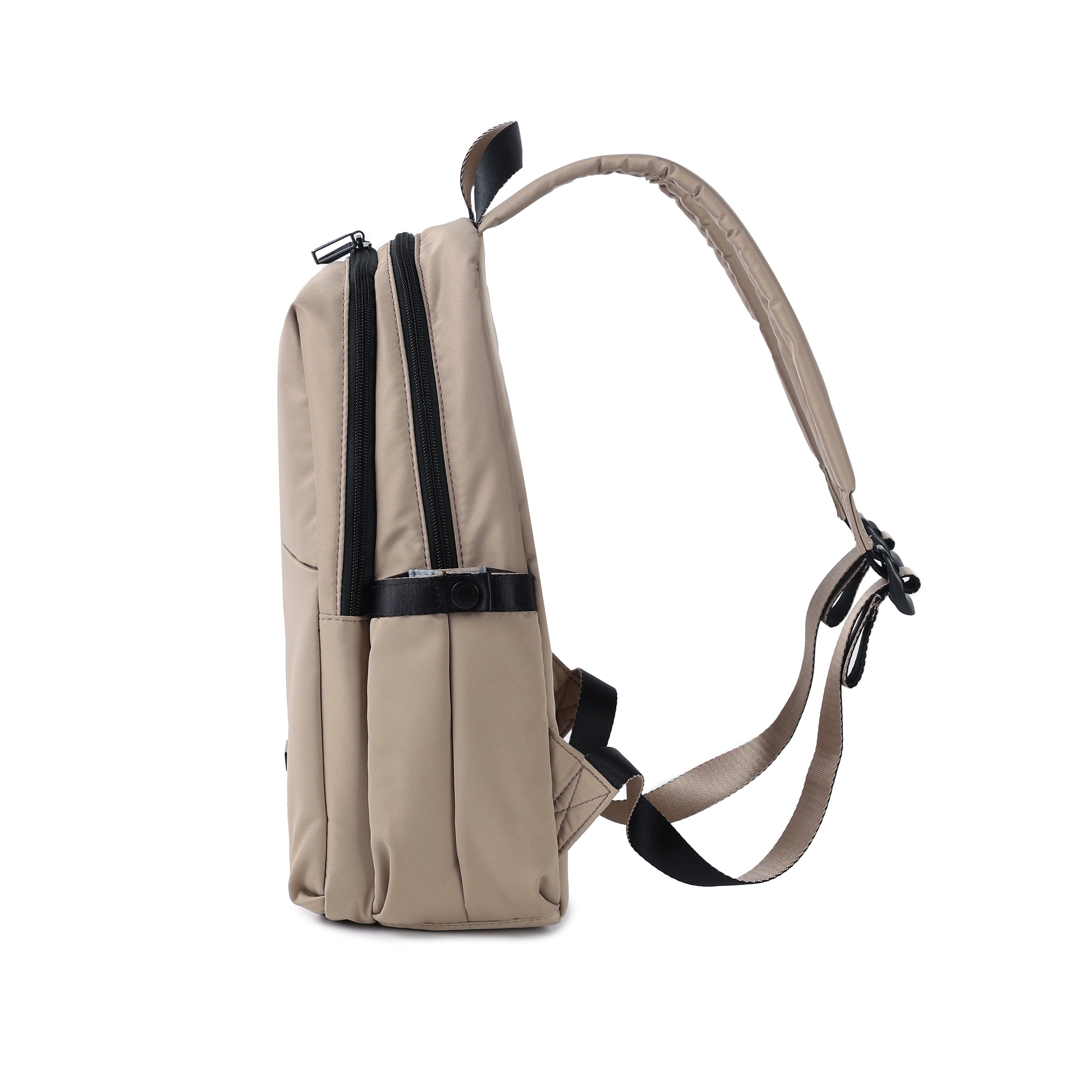 Side view of Hedgren COSMOS Backpack in Stone Beige