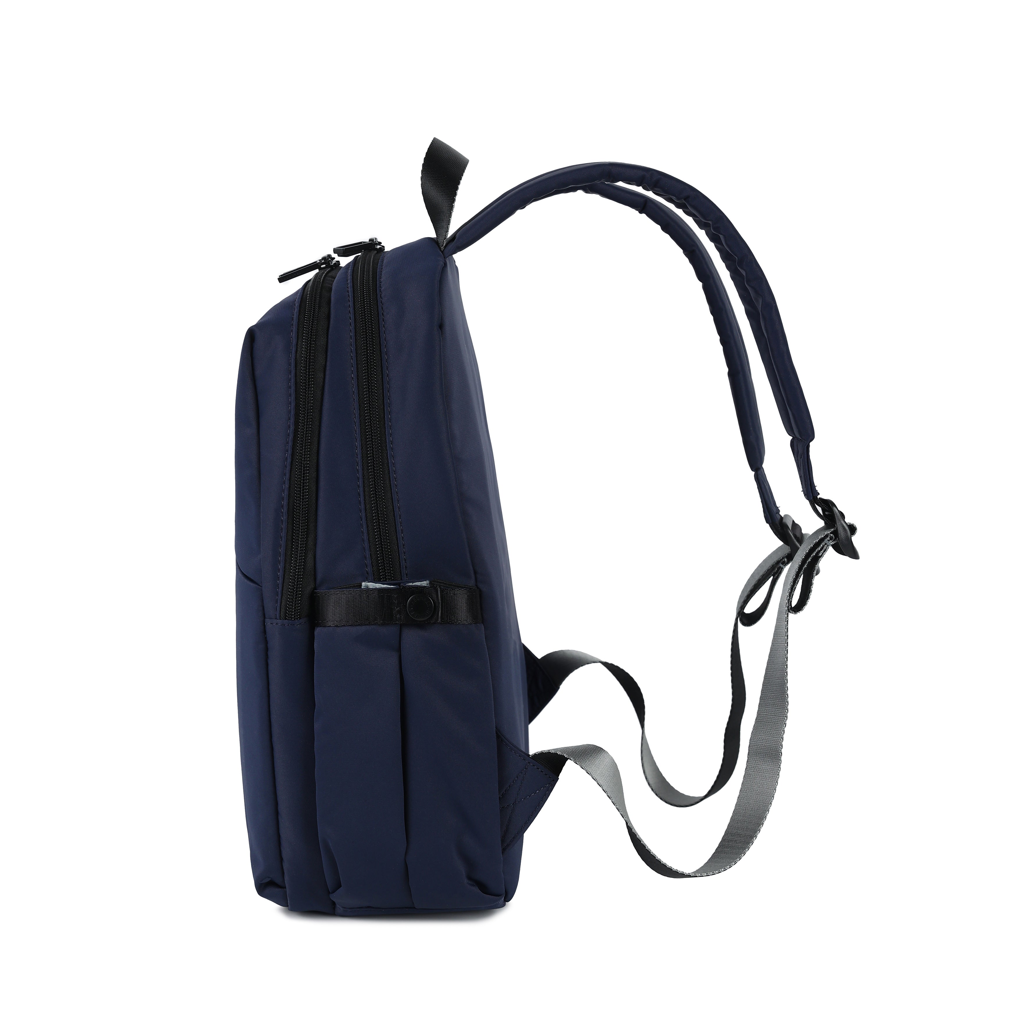 Side view of Hedgren COSMOS Backpack in Navy Cosmos