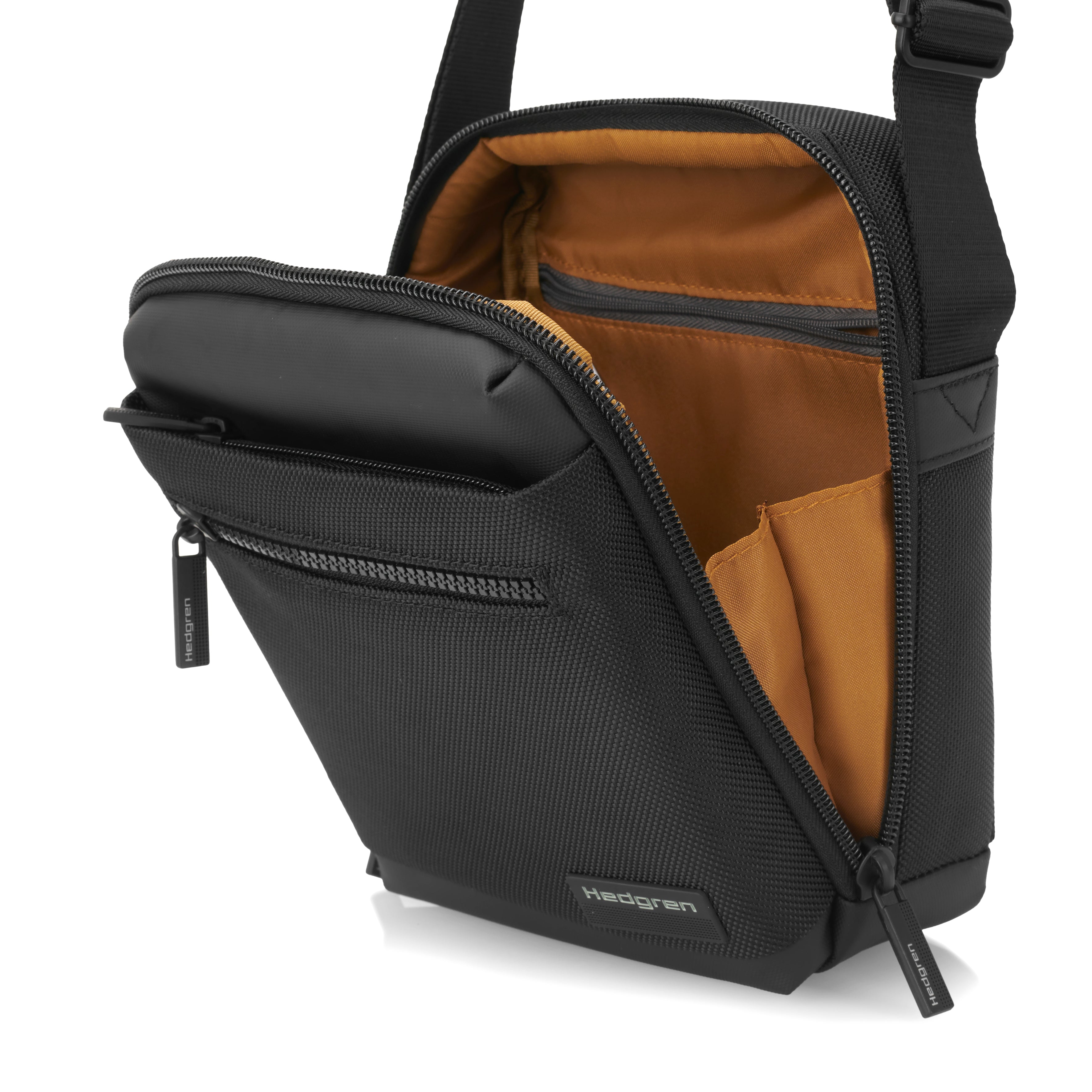 Interior of Hedgren's APP Crossbody in Black