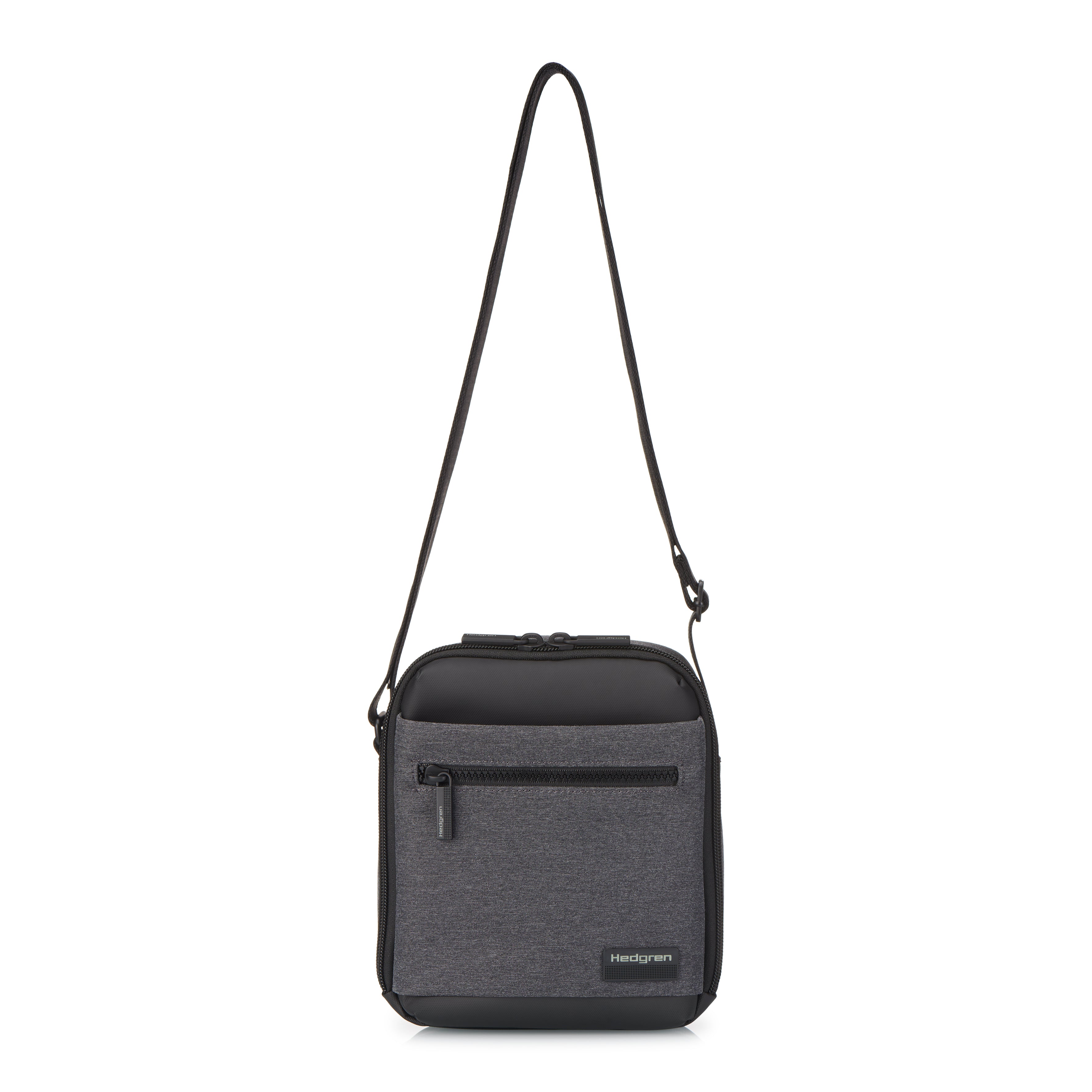 Hedgren's APP Crossbody in Stylish Grey with strap extended