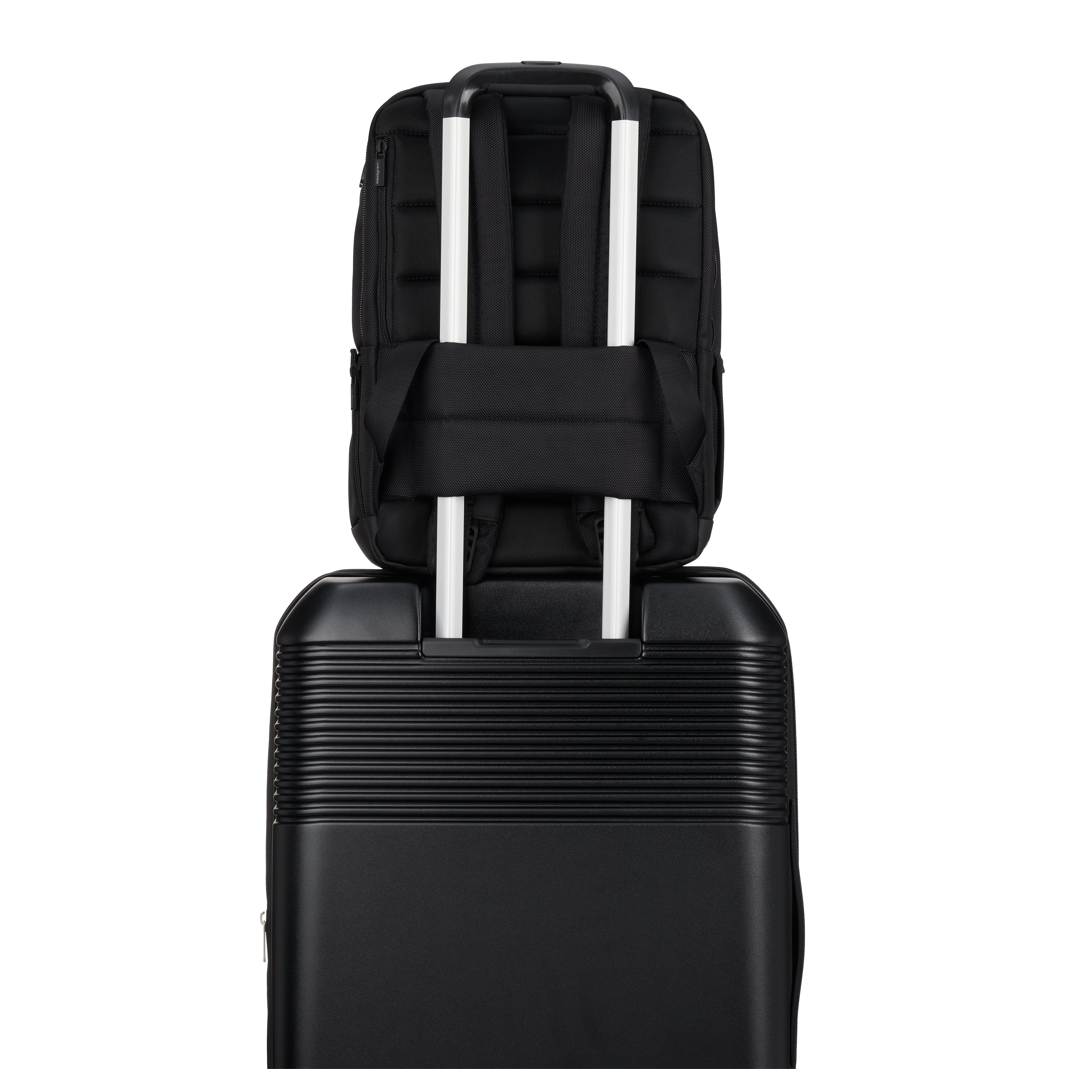 Smart sleeve on Hedgren DRIVE Laptop Backpack in Black