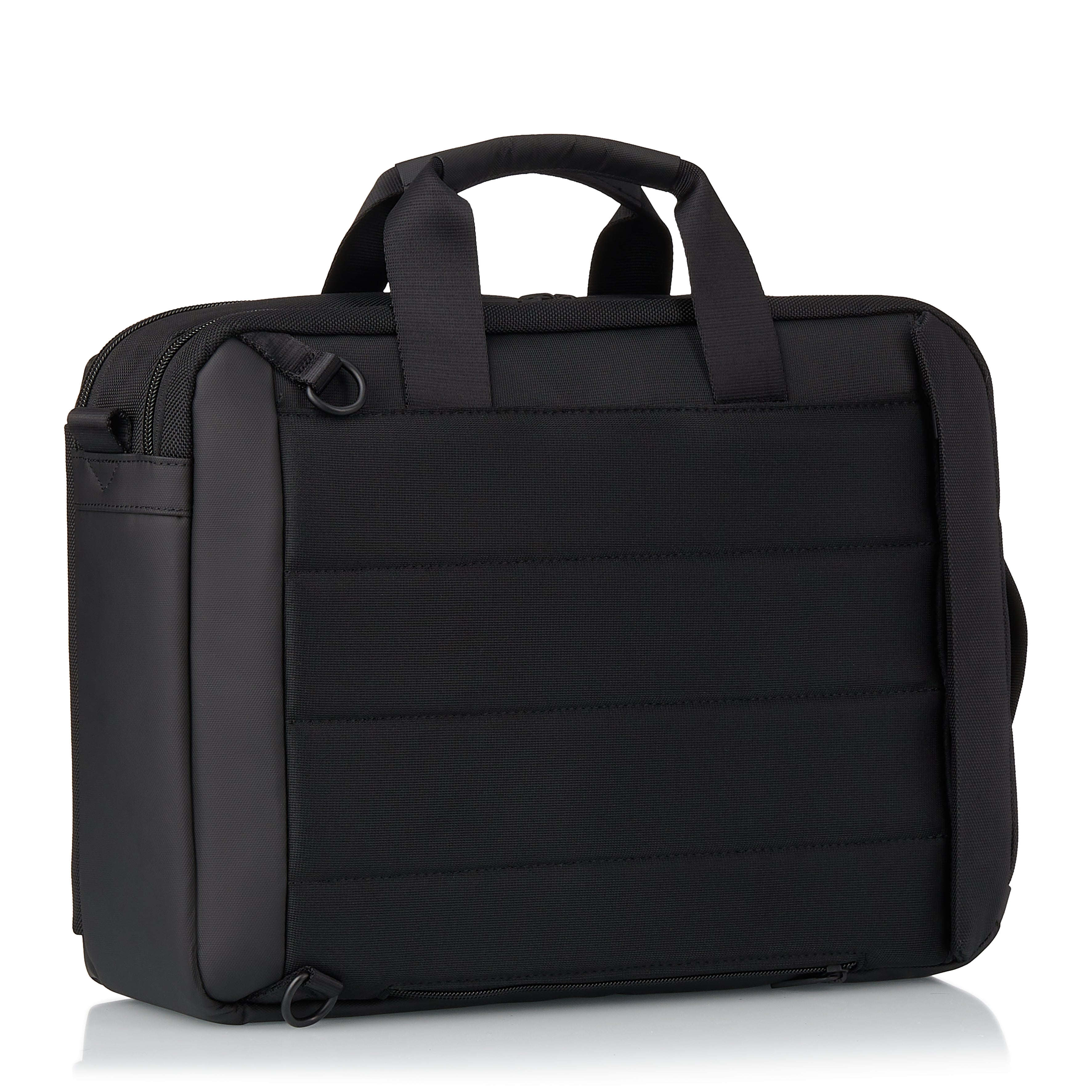 Back of Hedgren DISPLAY Briefcase Backpack in Black