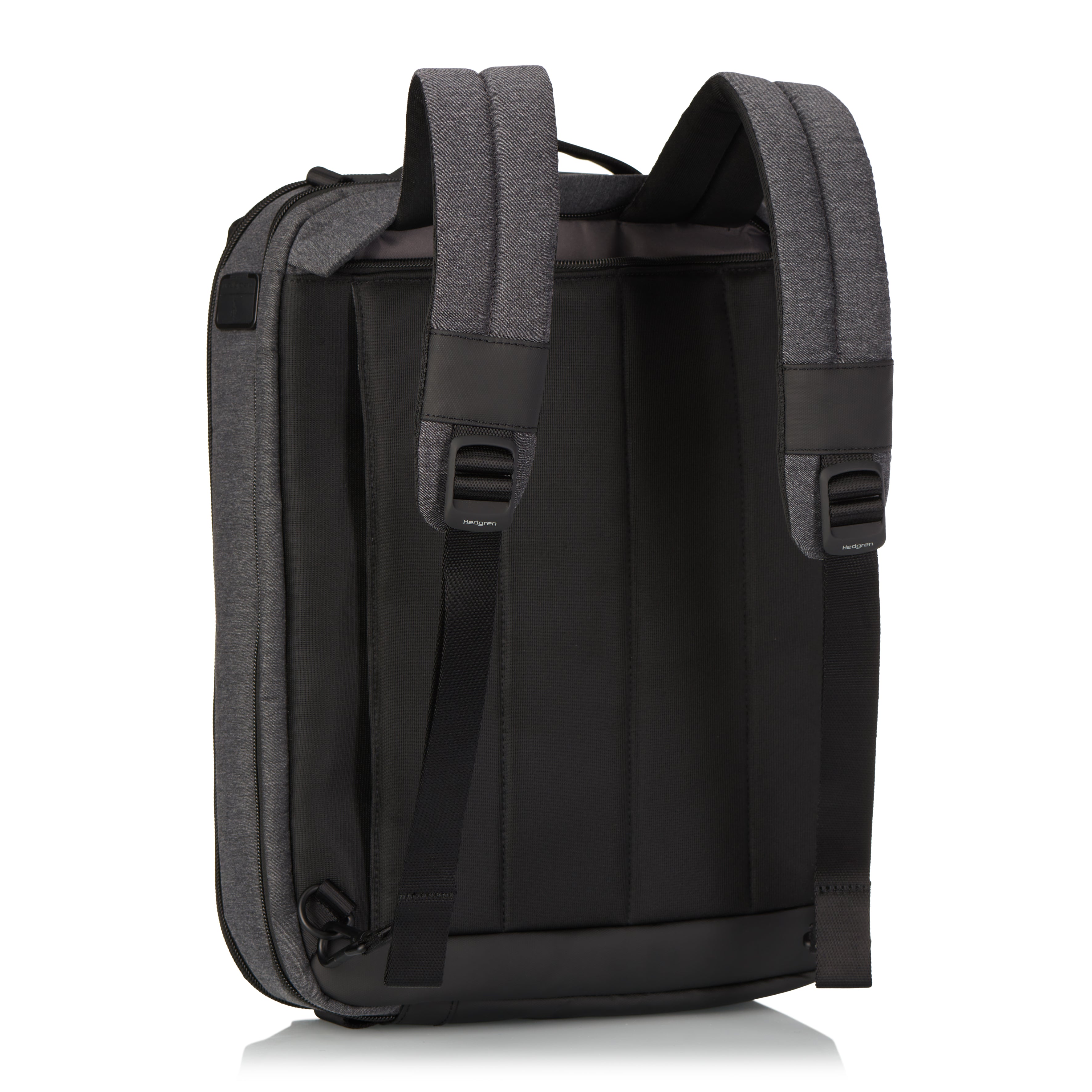 Back of Hedgren DISPLAY Briefcase Backpack in Stylish Grey