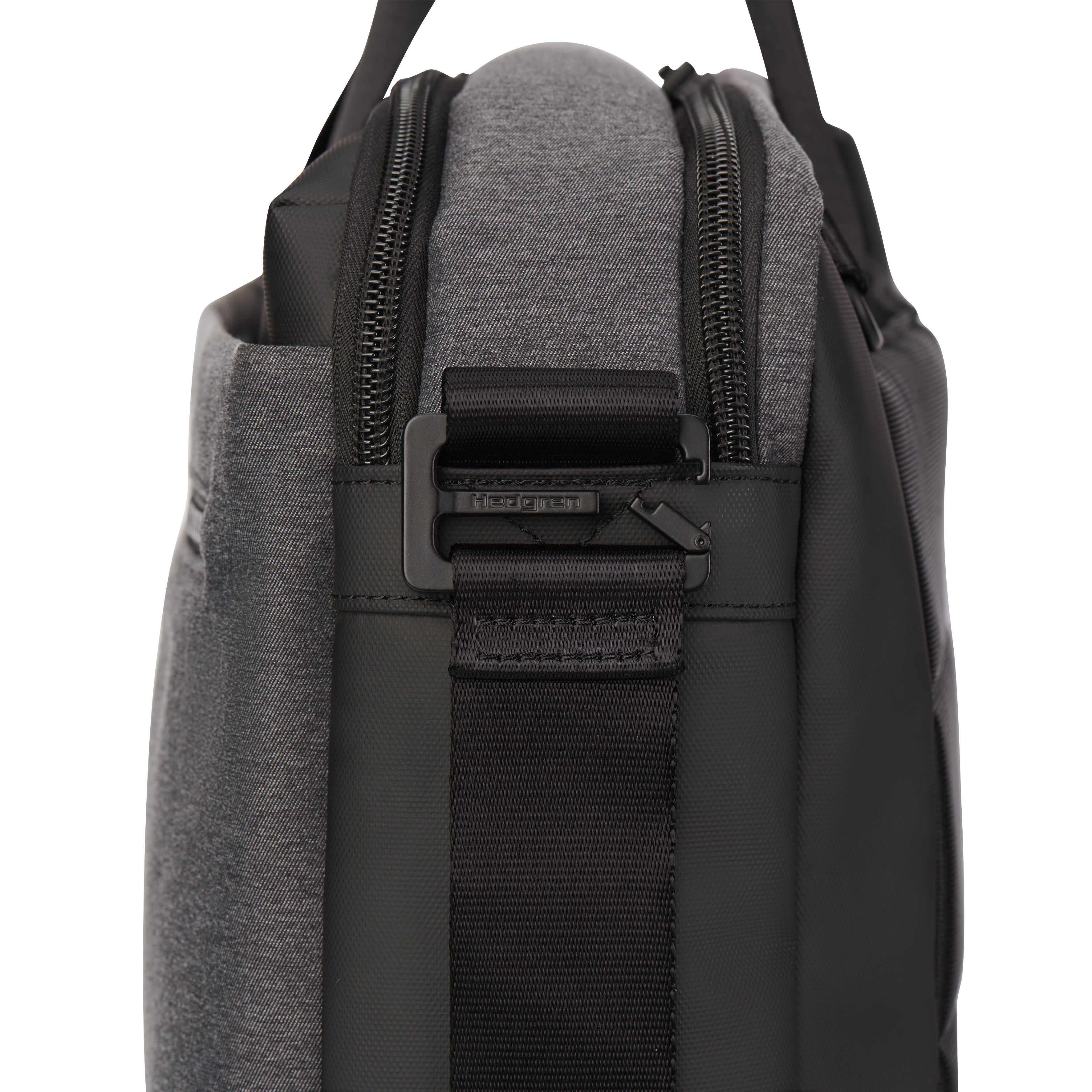 Side of Hedgren DISPLAY Briefcase Backpack in Stylish Grey