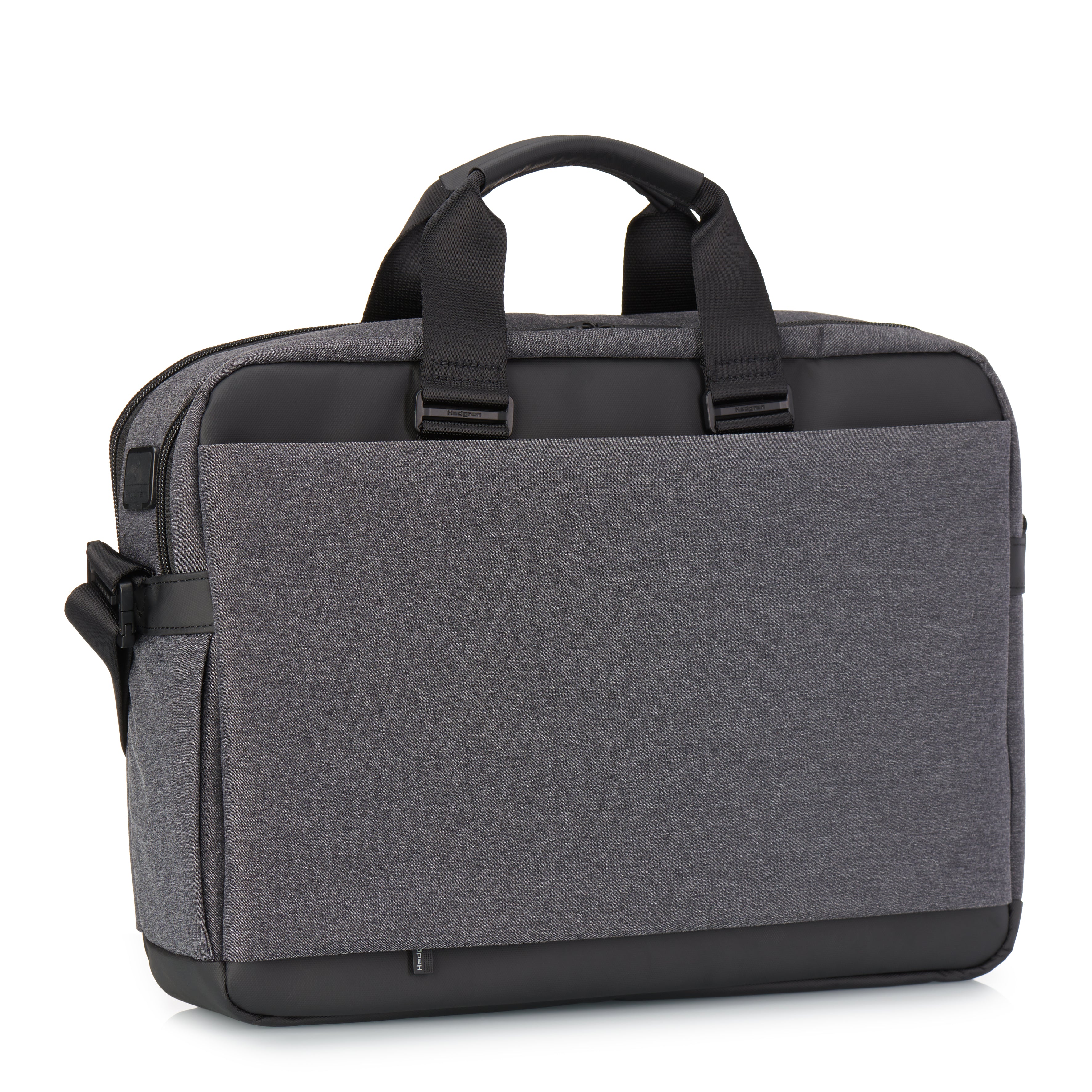 Back of Hedgren BYTE Laptop Bag in Stylish Grey