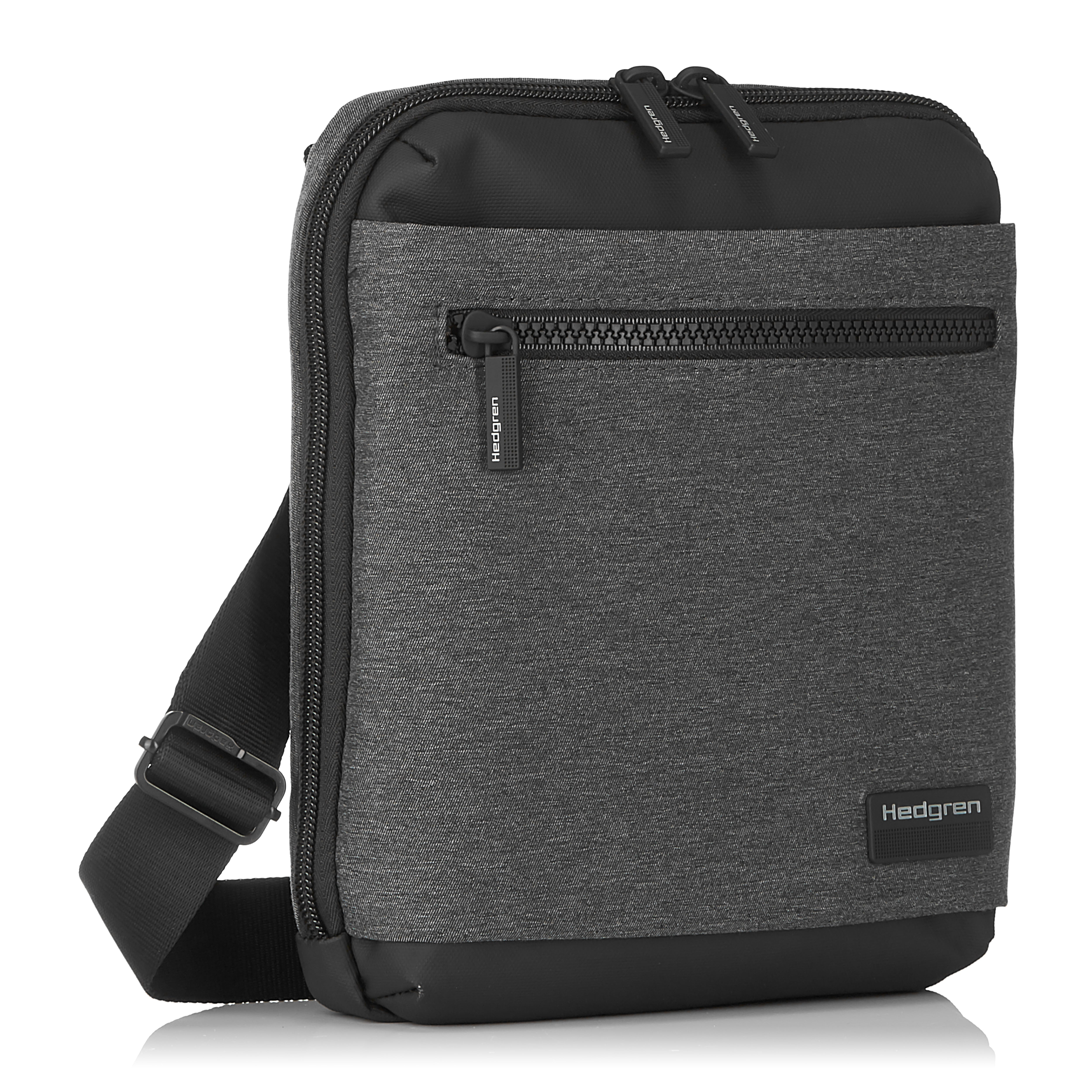 Front angled view of Hedgren CHIP Crossbody in Stylish Grey