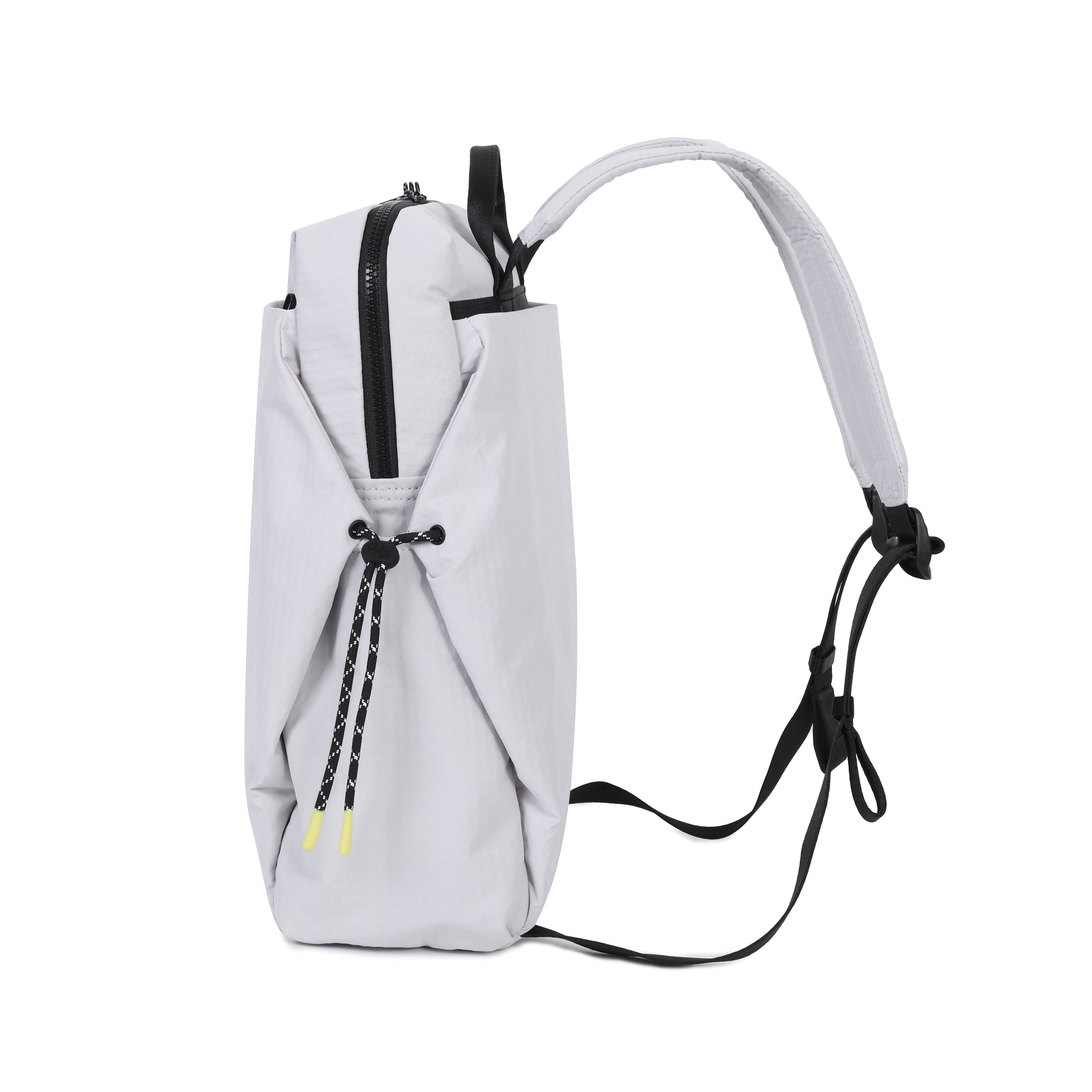 Side view of Hedgren AKIRA Backpack in Vaporous Grey