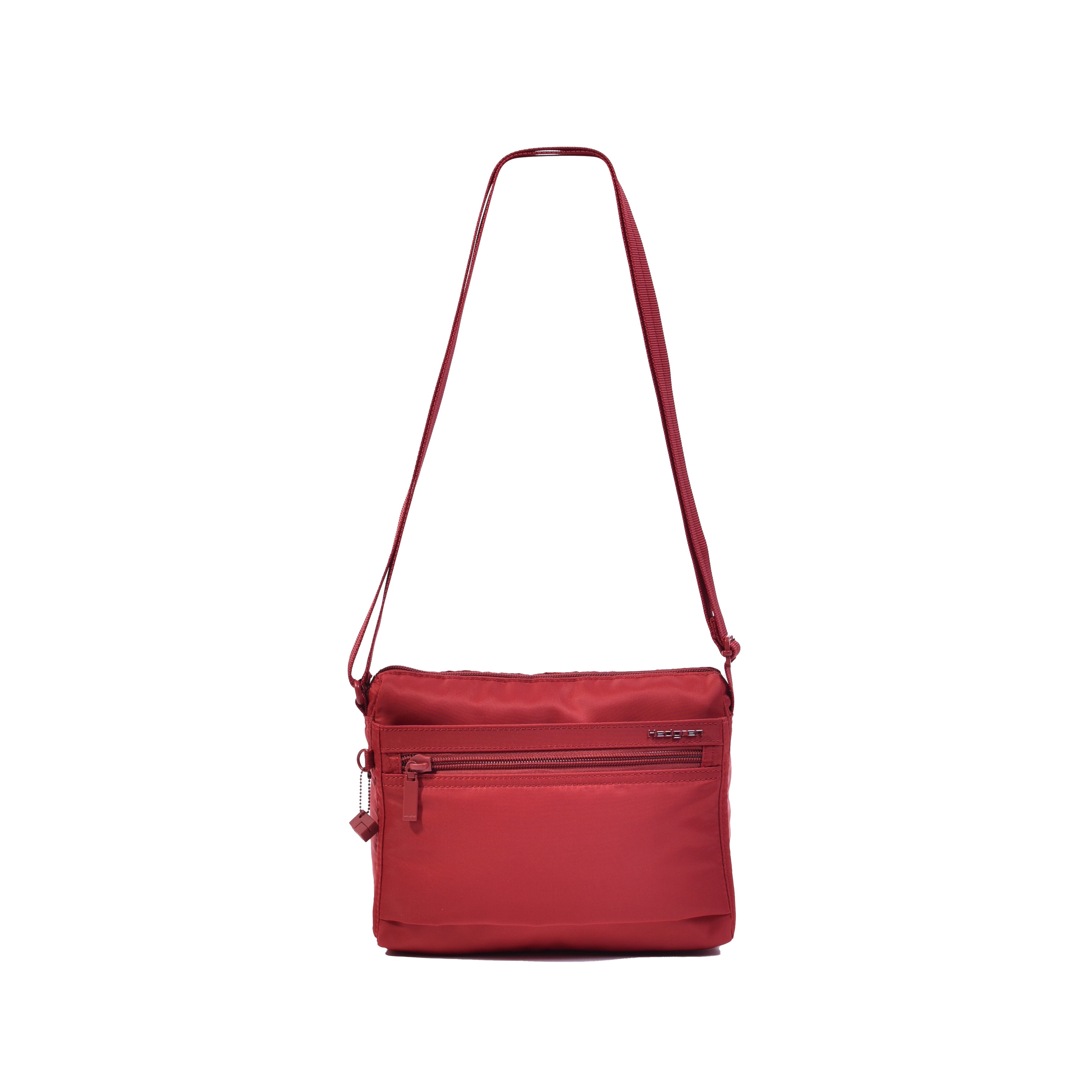 Eye RFID Shoulder Bag with strap extended #color_sun dried tomato