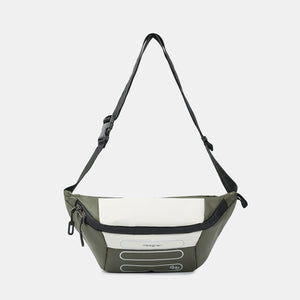 Visit Belt Bag in vaporous grey/olive with strap extended