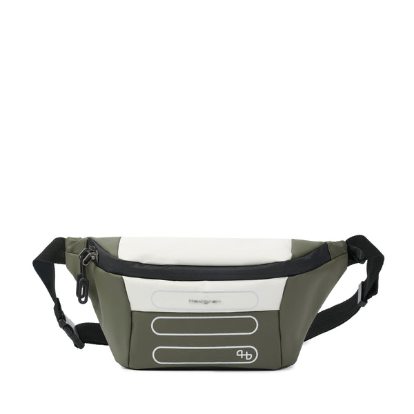 VISIT RFID Belt Bag in Vaporous Grey/Olive| Hedgren