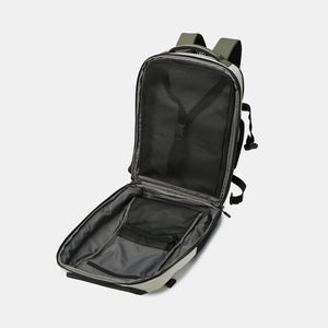 Interior of Hedgren's Trip Large Backpack in Grey/Olive