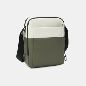 Back of Hedgren's RELAX Crossbody in Vaporous Grey/Olive