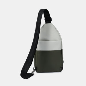 Back of Hedgren's SLING bag in vaporous grey/olive