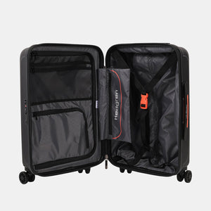 Interior of Hedgren's Grip Carry On Spinner in Black