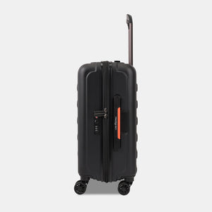 Side of Hedgren's Grip Carry On Spinner in Black