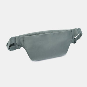 Back of Hedgren's Visit Belt Bag in Grey Green