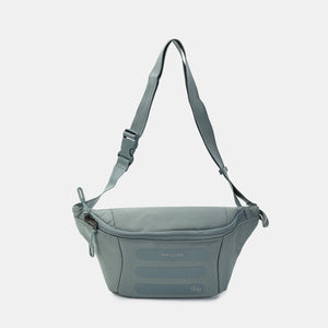 Hedgren's Visit Belt Bag in Grey Green with strap extended