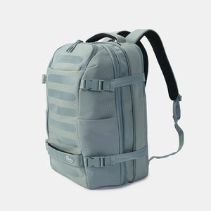 Expandable main compartment on Hedgren Trip Medium Travel Backpack in Grey Green