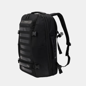 Side view ofHedgren Trip Large Travel Backpack in Black