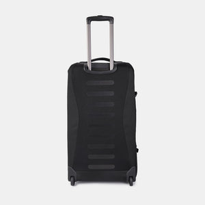 Back of Hedgren Journey Wheeled Duffle in Black