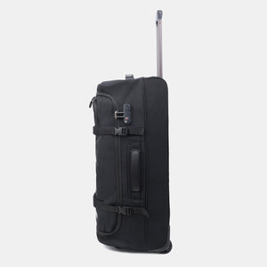 Side view of COMPACT Rolling Duffle in Black