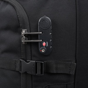 TSA lock on COMPACT Rolling Duffle in Black