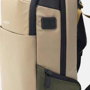 USB pass through on Hedgren TRAM Laptop Backpack in Vintage Beige