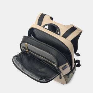 Interior of Hedgren TRAM Laptop Backpack in Vintage Beige