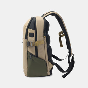 Side view of Hedgren's RAIL Backpack in Vintage Beige