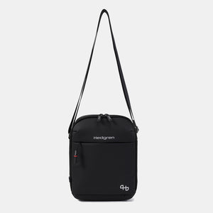 Hedgren WALK RFID Crossbody in Black with strap extended