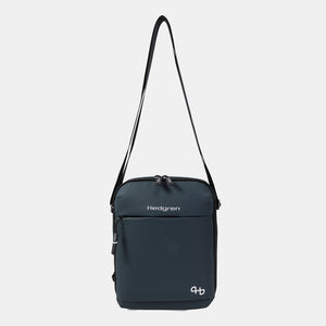 Hedgren WALK RFID Crossbody in city blue with strap extended