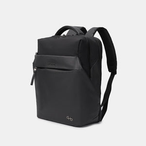 Front angled view of TABI Travel Backpack in black