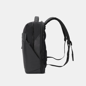 Side view of TABI Travel Backpack in black