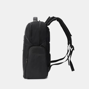 Side view of Hedgren's TSUTSUMI Diaper Backpack in Black